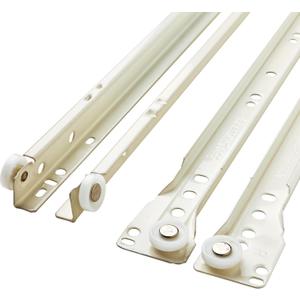 Franklin Brass Self-Closing 22' Drawer Slides Bottom Mount, 25-Pieces Cabinet, 50lb Capacity White Drawer Hardware D68822K-W-B