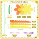 Civaner 36 Sets Mother's Day Crafts Kits for Kids Mothers Day Daffodil Bouquet DIY Crafts Yellow Orange Foam Flower Bouquet Craft Kit for Mom Mother's Days Decor DIY Gifts