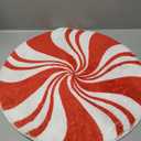 Christmas Bathroom Rug, Cute Candy Round Bathroom Rug for Christmas Decor, Winter Rugs Decorations, Accent Round Area Rugs for Living, Bedroom, Kitchen, Children's Room, 24 Inches Bath Mat