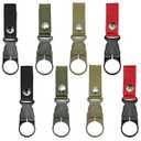 SCORYULE 8 Pcs-4 Colors Hanging Bottle Buckle Clip Carabiner, Portable Mineral Water Bottle Clip for Backpack, Outdoor, Camping, Hiking Traveling