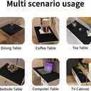 Leather Dresser Cover,1.8mm Thick,14x90 Inch,Dresser Protector Top,Dresser Top Protector,Dresser Cover Top,Dresser Top Cover,Dresser Cover Top for Bedroom.(Black+Black,14x90)