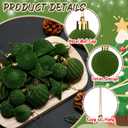 24 Pcs Small Olive Green Velvet Christmas Ornaments Ball Set Shatterproof Christmas Tree Decorations Assorted Flocked Xmas Baubles Decorations Xmas Holiday Party Wedding Decor