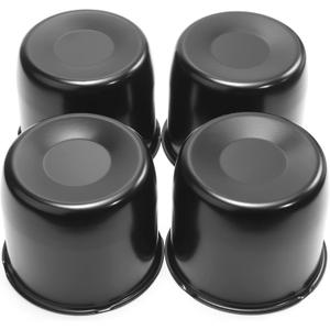 RTrhinotuning 4.25 Inch Center Caps Black Trailers Wheel Center Caps for Rims Push Through Hub Covers for Trucks Trailer Camper RV, 4.25" Center Hole, 3.66" Height