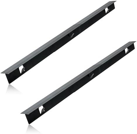 GQIRIL Stove Gap Covers Retractable - 4PCS Stainless Steel Kitchen Counter Gap Guards Range Trim Kit, Heat Resistant Backsplash Range Rear Filler, Adjustable Length 13.9" to 26.7" (Black)