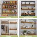 Bamboo Wire Shelf Covers for 24" x 16" Racks, Snap-On Modular Removable Wire Rack Cover for Pantry & Kitchen, Set of 5, Walnut