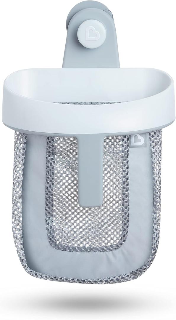 Munchkin Super Scoop Hanging Bath Toy Storage with Quick Drying Mesh, Grey Munchkin Super Scoop Hanging Bath Toy Storage with Quick Drying Mesh, Grey