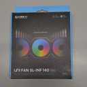 Lian Li UNI Fan SL-Infinity 140-Single Pack-ARGB Fan-Infinity Mirror-Daisy-Chain Design-Customizable Lighting Effects-One Cable Connection-Without Controller-Black-(UF-SLIN140-1B)