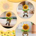 2 x Sunflower Doll Crochet with Card - Positive Appreciation Present for Teachers, Graduation, Mom, Inspirational Gift for Students, Kids,Women,Men, Coworker, Friend,Sister,Christmas, Birthday