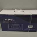 Precision Food Vacuum Sealer Machine, POWOT Fully Automatic Vacuum Sealing System, Commercial Food Vacuum Saver Pro, Double Heat Seal, Easy-Lock Handle, Built-in Cutter&Bag Storage, Hose&Bag Rolls (Grey)