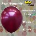 Neo LOONS® 100 pcs 5" Pearl Burgundy Premium Latex Balloons - Great for Kids, Adult Birthdays, Weddings, Receptions, Baby Showers, Water Fights, or Any Celebration
