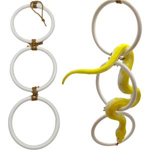 2 Pack Snake Climbing Rings for Ball Python Playground Climbing Toys for Corn Snake Enrichment Toys Snake Enrichment Climbing Rings