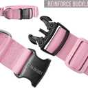 OneTigris Tough Dog Collars, Tactical Dog Collar with Handle, Milltary Adjustable Dog Collar with Heavy Duty Metal Buckle for Training (Large,Pink)