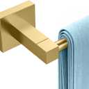 RUACQ Gold Towel Bar 18 inch, 304 Stainless Steel Towel Racks for Bathroom Wall Mounted, Heavy Duty Bath Towel Rod with Square Base(Brushed Gold)
