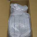 NOCCUR 200PCS Silver Plastic Plates Disposable for 100 Guests - Include 100 Dinner / 100 Dessert Plates Heavy Duty - Ideal for Party/Wedding/New Year