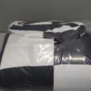 Caressma Black White Plaid Comforter Set, Buffalo Checkered Comforter Bedding Set Twin Size for All Seasons, Farmhouse Soft Microfiber Comforter with Pillowcase