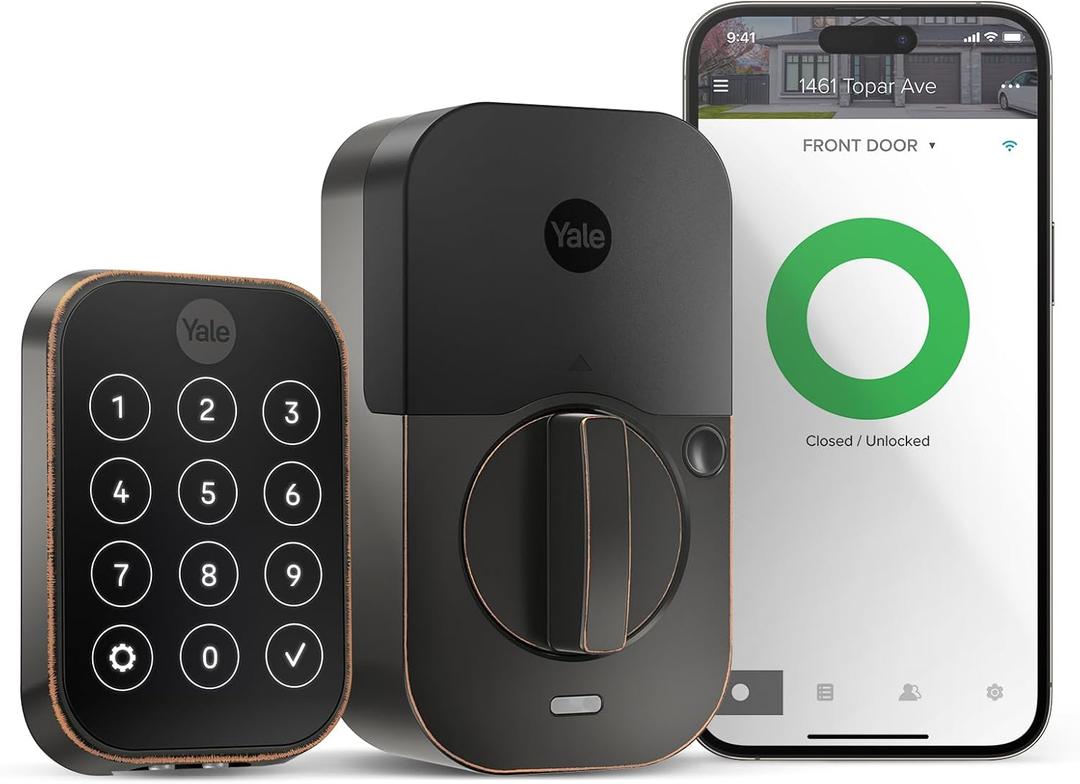 Yale Assure Lock 2 with Wi-Fi  Oil Rubbed Bronze Smart Lock for Front Door with Keypad, App Control, Backup Key, and Deadbolt  Secure Keyless Entry Door Lock, YRD450-WF1-0BP