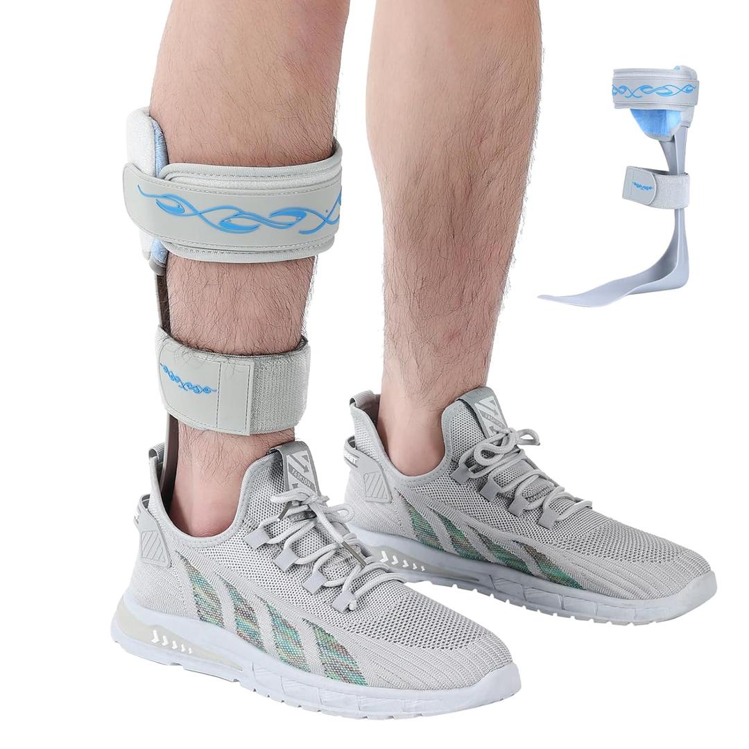 AFO Drop Foot Brace - Lightweight & Moldable Stabilizer Brace for Men and Women, Trimmable Foot Drop Support for Stroke, MS, Hemiplegia, Fits Inside Most Shoes (Large, Right)