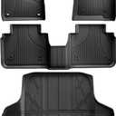 AOMSAZTO All Weather Floor Mats for Honda Accord 2026 2025 2024 2023 (Include Hybrid), TPE Floor Liner & Cargo Mat for Honda Accord Accessories 1st 2nd Row and Cargo Liner Trunk Mat Full Set, Black