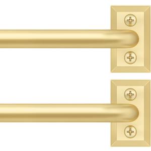Hei!Dear 2 Pack Blackout Curtain Rod for Windows 28 to 48 inch (2.33-4Ft), Wrap Around Room Darkening Curtain Rods, 5/8" Samll Adjustable Modern Decorative Window rod,Gold (28-48"2 pack)