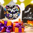 Christmas Ornament, Stained Glass Ornament, Christmas Decorations for Tree, Holiday Ornament, Unique Gift Idea - Bats in The Dark