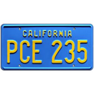 Billy's Camaro | PCE 235 | Metal Stamped License Plate
