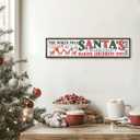 Christmas Wooden Decor, North Pole Santa's Workshop Wooden Sign, Vintage Santa Elves Christmas Decor, Festive Wall Art for Home, Playroom, Holiday Season Decoration, Holiday Party Decoration
