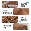 H.VERSAILTEX 100% Waterproof Dining Chair Covers Stretch Chair Covers for Dining Room Set of 6 Parson Chair Slipcovers Chair Protectors Covers Dining, Soft Thick Solid Fleece Fabric Washable, Camel