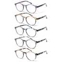 NORPERWIS 5 Pairs Reading Glasses - Standard Fit Spring Hinge Readers Glasses for Men and Women (Multicolor, 2.75, x)