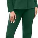 Women's Fall Business Pant Suit Long Sleeve Formal 2 Piece Blazer Set Casual Office Work Outfits 2024 (Medium, Green)