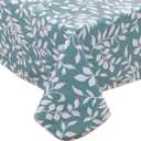 Heavy Duty Vinyl Tablecloth with Flannel Backing Waterproof Oil-Proof Plastic Table Cloth Stain-Resistant Wipeable Rectangle or Square Table Cover for Indoor and Outdoor (Branch, 60X84 Inch)