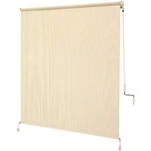 Coolaroo Outdoor Cordless Sun Blocking Roller Shade (4' x 8', Pebble)