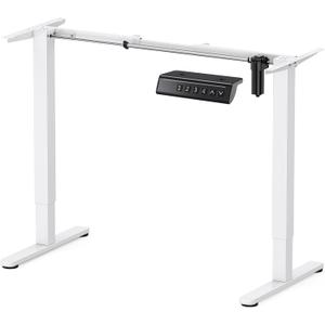 ErGear Electric Standing Desk Legs, 4 Memory Height Settings Height Adjustable Desk Frame, Sit Stand Table Legs Up to 47.2", Ergonomic Stand up Converter Base Workstation, White Frame Only