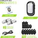 Dual Channel TENS EMS Unit 24 Modes 36 Levels, Upgraded Large Screen Intensity Muscle Stimulator for Back Neck Shoulder Pain Relief, Rechargeable Electric Pulse Massager TENS Machine with 10 Pads (Black)