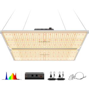 Spider Farmer SF4000 450W LED Grow Light for Indoor Plants, Upgraded High Efficiency LEDs, Dimmable Full Spectrum High PPFD, Deep Penetration for Seed Starting/Vegetables/Bloom in 4x4 Grow Tent