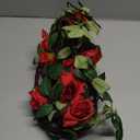 Giegxin 9.84 Ft Bendable Red Rose Garland Rose Vine Artificial Red Silk Flower Garland for Decoration with Green Leaves Fake Vine Flowers for Birthday Wedding Decor