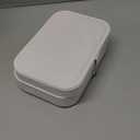 Travel Jewelry Box, Small Jewelry Organizer Boxes for Women Girls, 2 Layer Travel Jewlery Case, PU Leather Mini Portable Jewerly Storage Display Holder for Earrings, Ring, Necklaces, Bracelets - White