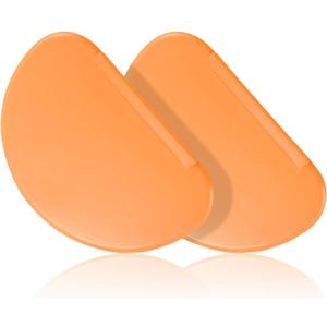 Patelai 2 Pieces Flexible Bowl Dough Scraper Spatula Multipurpose Curved Pastry Scraper Flat Edge Mixing Bowl Cutter for Cake Icing Bread Fondant