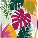 FOREVER QUEEN Tropical Leaves Travel Luggage Cover -Stretchable Airplane Suitcase Protector Sleeve,Universal Washable Fit for 24-26 Inch Checked Baggage,Water Resistant Durable Luggage Protector