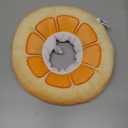 ANWA Adjustable Cat Cone Collar Soft, Cute Cat Donut Collar After Surgery, Kitten Recovery Cones to Stop Licking (Medium (7-18 lbs), Orange)