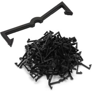 Pegboard Clips, Black, 100PCS, Fit 1/4 Inch and 1/8 Inch