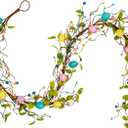 6Ft Easter Egg Garland for Mantle Easter Decorations Spring Floral Garland Gifts Home Decor Wall Window Table Party