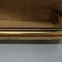 Heavy Duty Curtain Rods,1 1/4" Large Diameter Premium Nonadjustable Curtain Rod,96in/8ft Custom Window Treatment Rods with Durable Aluminum Brackets and End Caps,Gold Finish