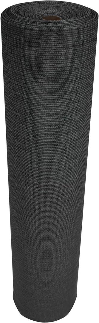 Coolaroo Builder's Block Construction Privacy Screen - Heavy-Duty Tear Resistant Shade Fabric for Fence, Job Site, and Wind Protection, 6ftx100ft Roll, Black