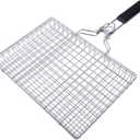 Grill Basket, Barbecue BBQ Grilling Basket with Removable Handle (WR-58 Square Clip)