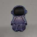 Astronaut Hidden Stand Phone Case for iPhone 14,Cute 3D Astronaut Lens Camera Protection Kickstand Luxury Glitter Bling Soft TPU Protector with Mirror Metal Chain for Women Blue