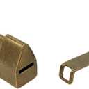 Quluxe 3 Inch Vintage Antique Lock Old Chinese Lock Retro Padlock with Key for Jewelry Storage Box Wooden Suitcase Drawer - Bronze (Flower Carved)