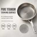 Titanium Frying Pan 12 Inch, Pure Titanium Skillet, Uncoated, Oven Safe