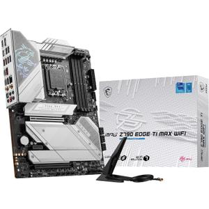 MSI MPG Z790 Edge TI MAX WiFi Gaming Motherboard (Supports 12th/13th Gen Intel Processors, LGA 1700, DDR5, PCIe 5.0, M.2, 2.5Gbps LAN, USB 3.2 Gen2, Wi-Fi 7, ATX)