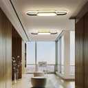 Tioolo Modern LED Flush Mount Ceiling Lights Dimmable LED Ceiling Lamp with Remote Control 2.3ft Acrylic Linear Ceiling Lighting Fixtures for Living Room Kitchen Dining Room Bedroom (40W/3000-6500K)