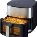 Air Fryer 8 in 1, XL 8.5 QT Large Airfryer with View Windows,MAX 450 for Crispy, 85% Less Oil, Fast Roast, Preheat, Shake, Bake, Non-Stick Basket for Easy Clean, With Professional Recipes (Black)